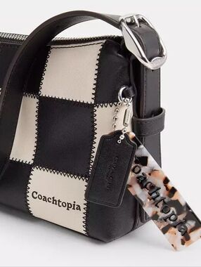 NWT Coachtopia Alter/Ego Small Slouchy Shoulder Bag Checkerboard Style